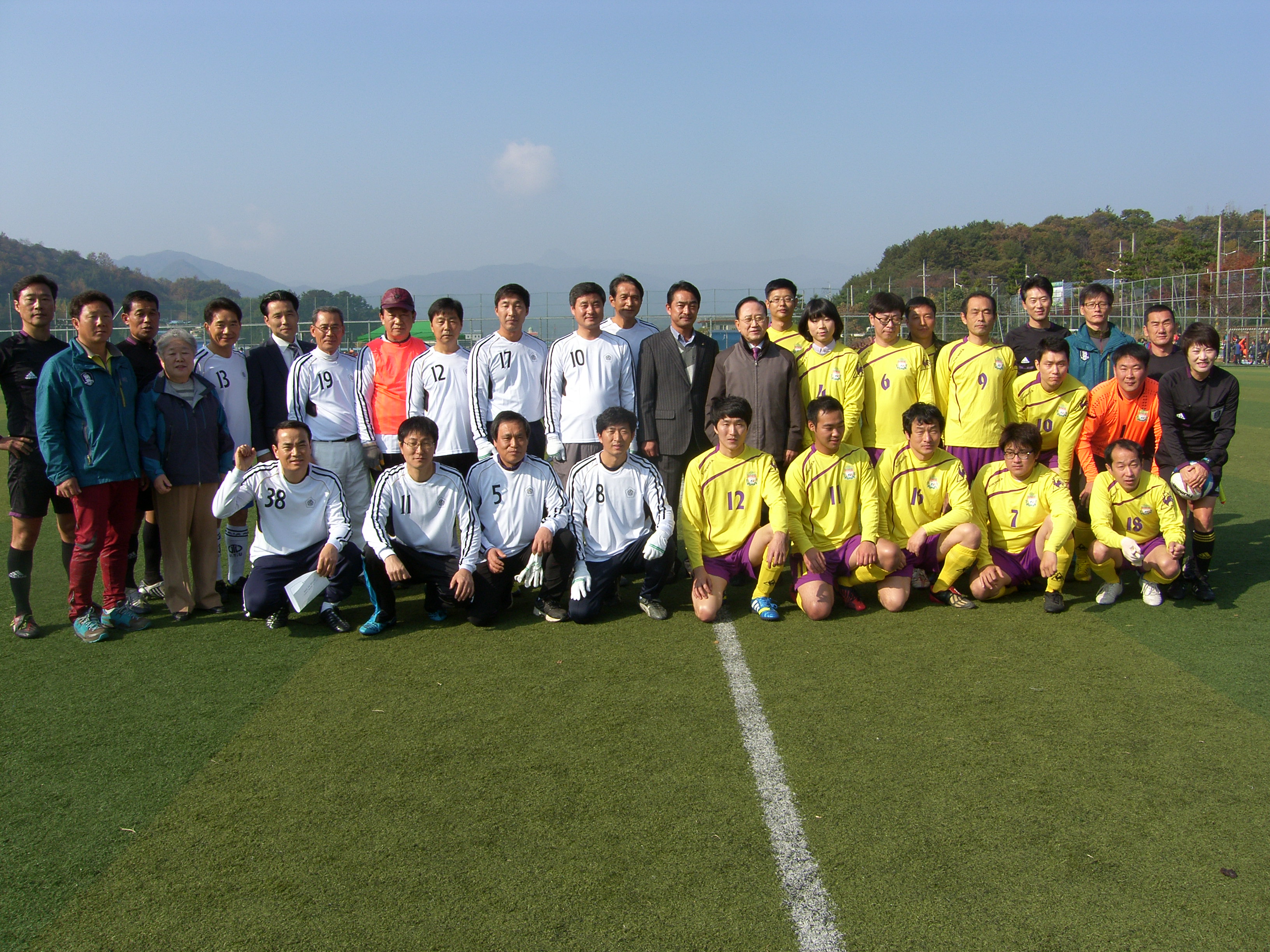 '13년 협회장기 직장별 축구대회 인조구장 녹차연구소와 1차전 경기직전 1