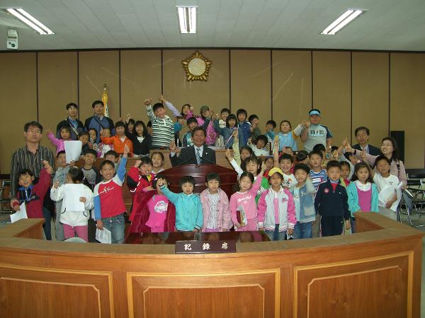 화개초등학교 왕성분교 하동군의회 견학